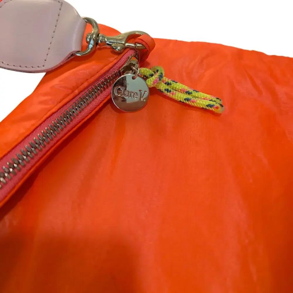 Clare V. Sac Bretelle Neon Orange Convertible Crossbody